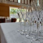 Auberge du prieuré normand, salle de réception, photo, verre champagne